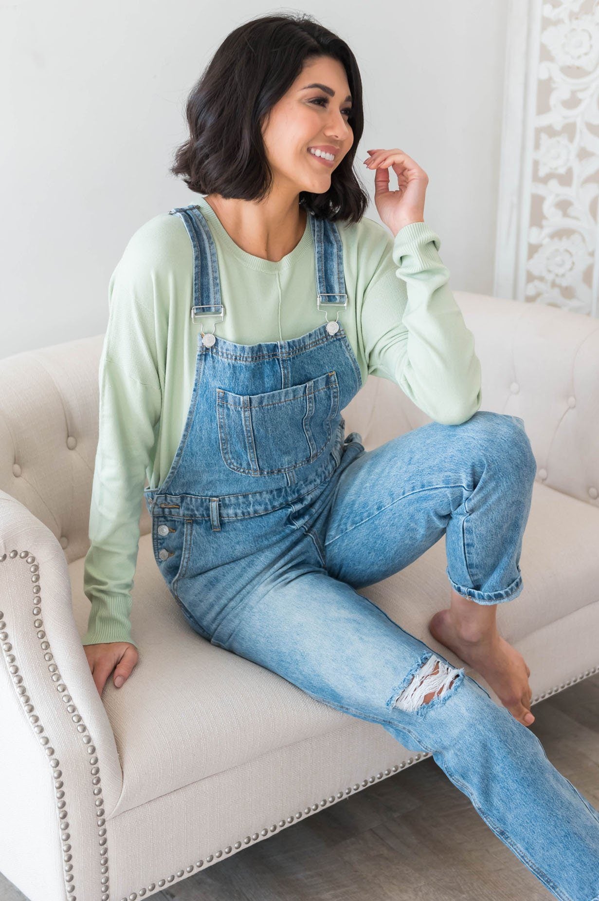 The Paris Modest Denim Overalls