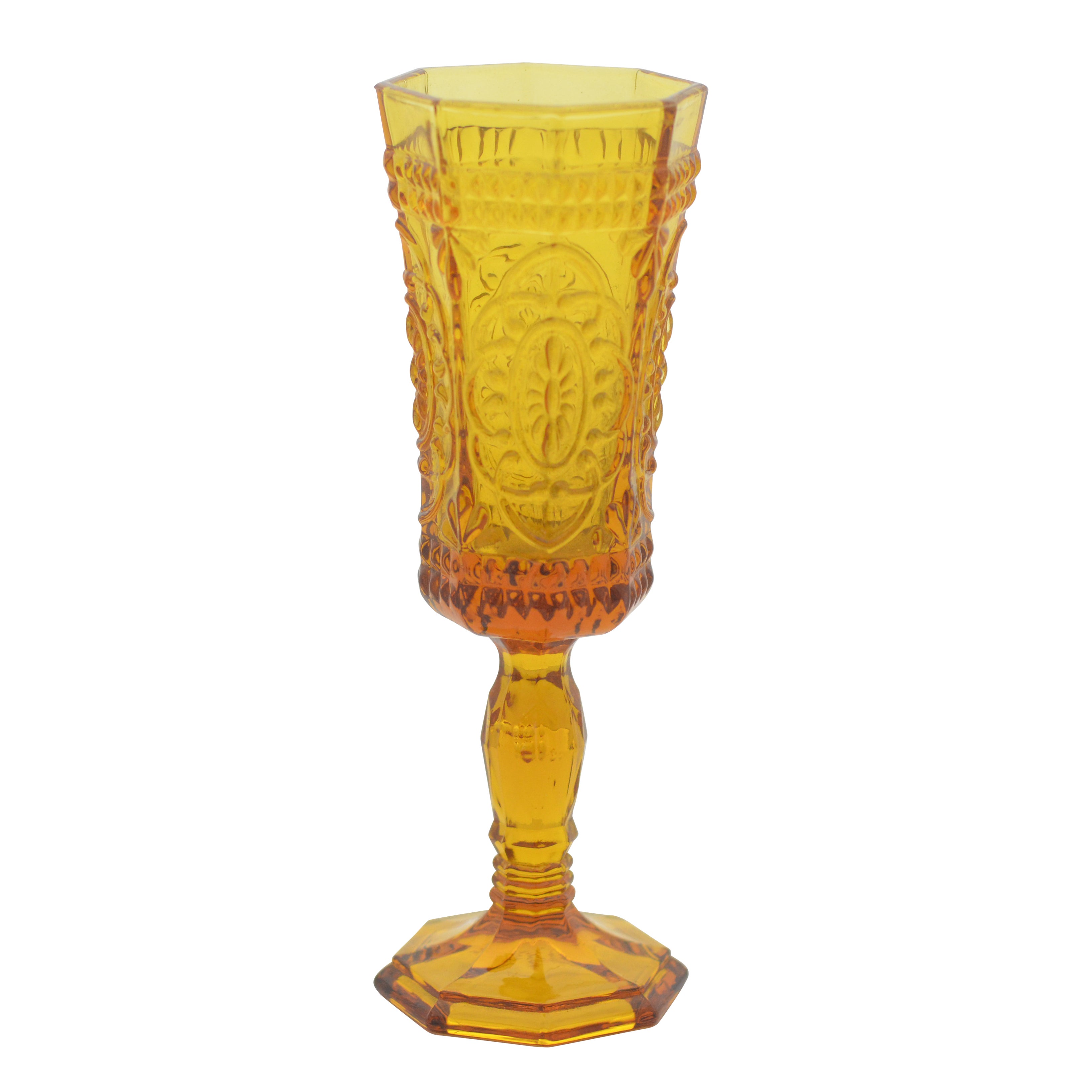 10 Strawberry Street Vatican Amber Flute Glass (Set of 6)