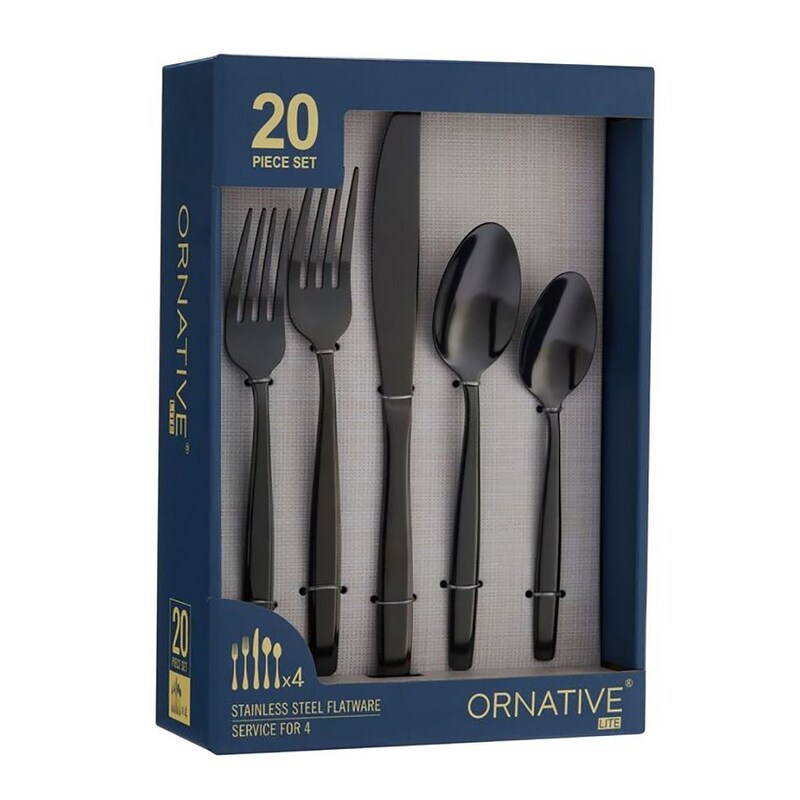 Ornative AMIAS 18/0 Stainless Steel 20 Pieces Flatware Set   10.63\