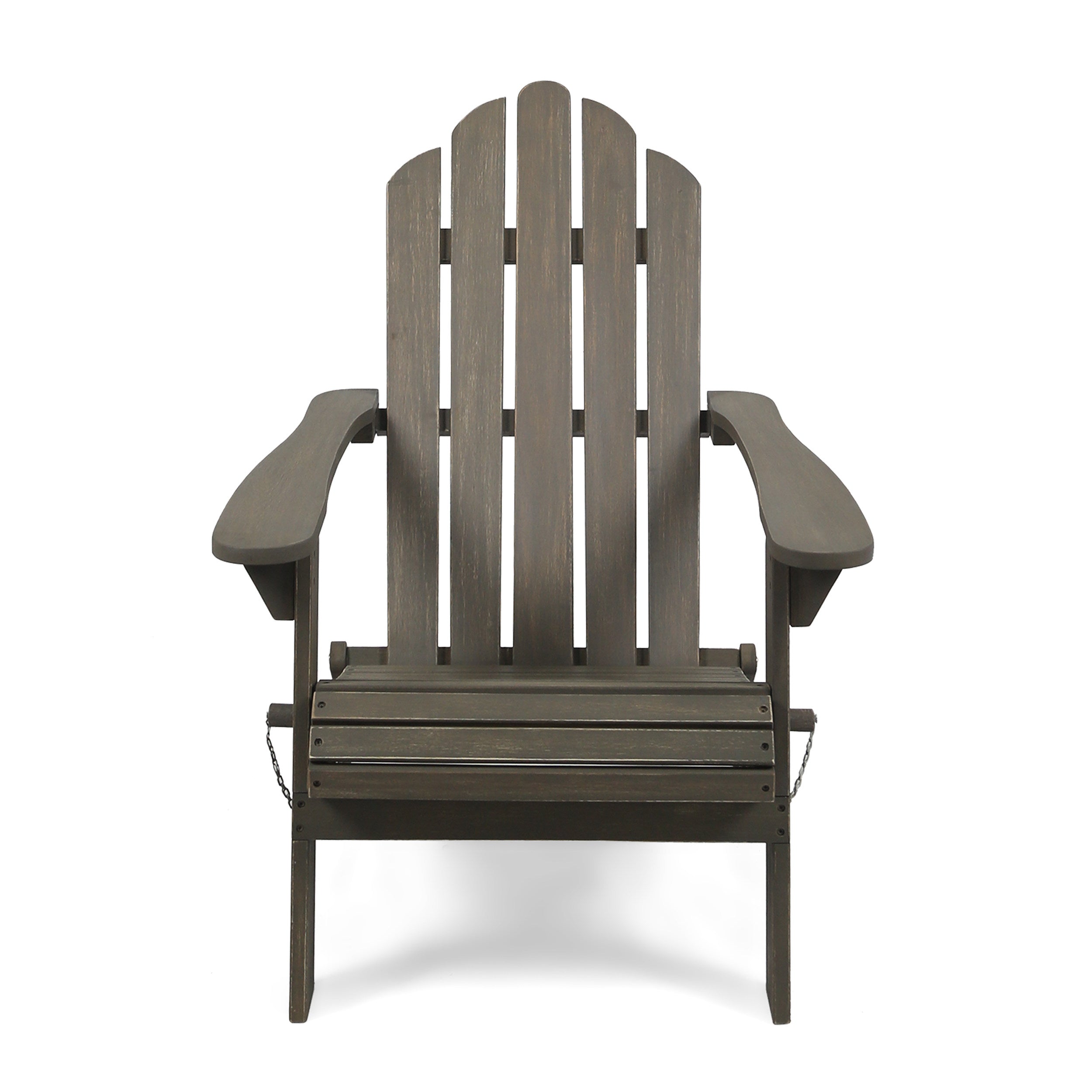 Cara Outdoor Acacia Wood Folding Adirondack Chair