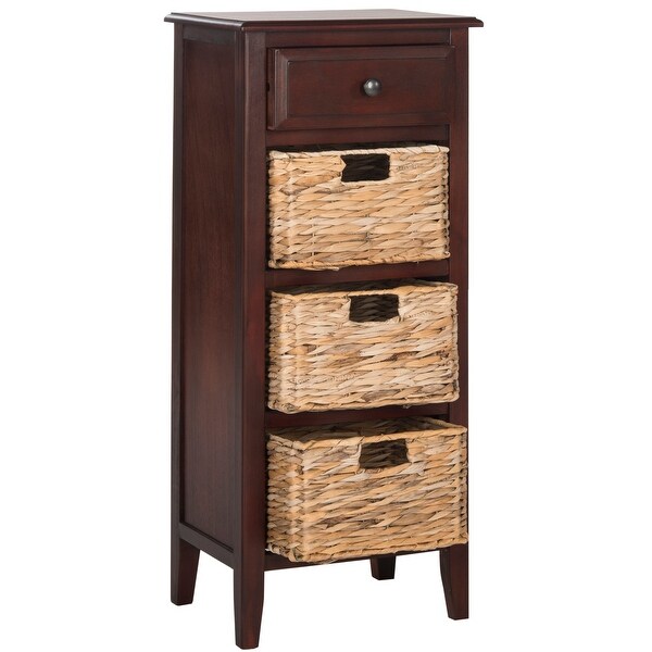 SAFAVIEH Michaela Cherry 4-Drawer Storage Side Table - 15