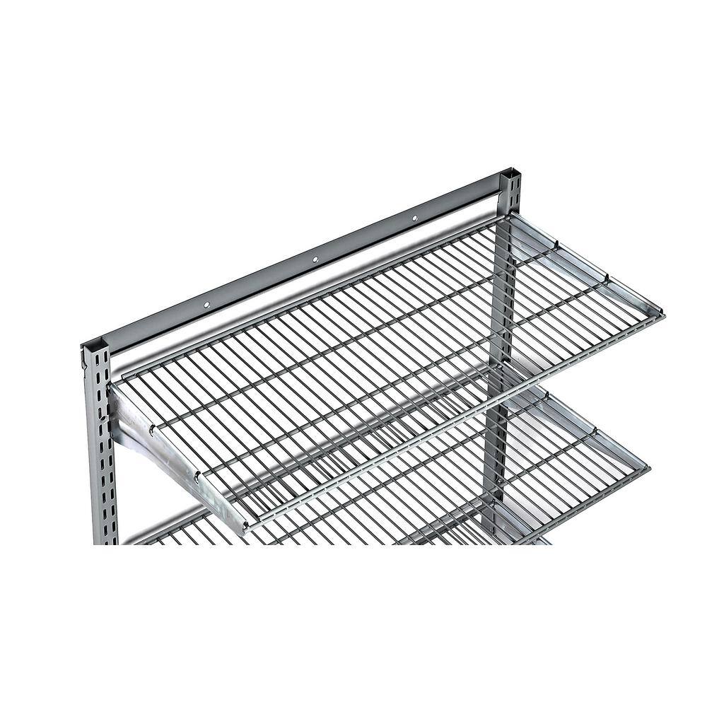 Triton Products 16 in. x 33 in. Steel Garage Wall Shelving in Gray 1795