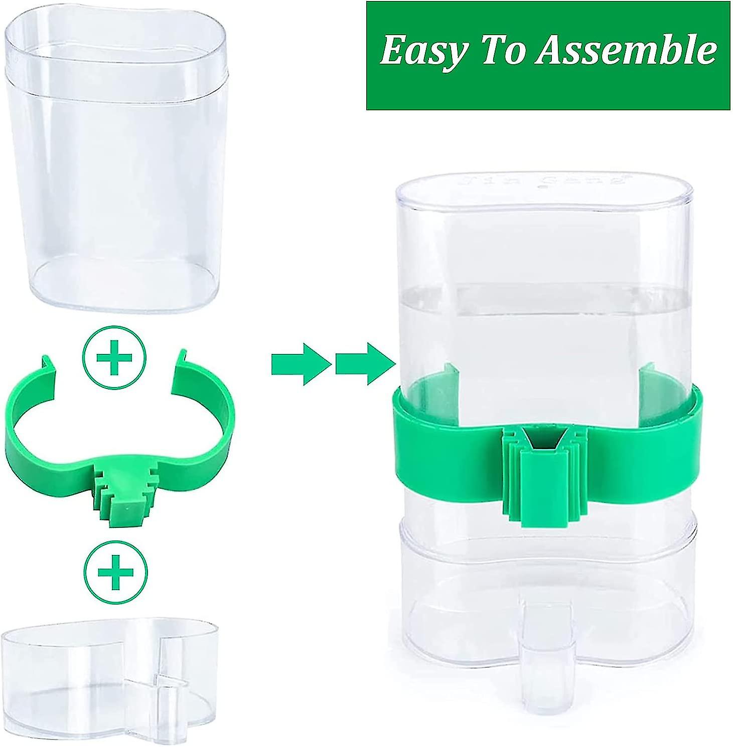 2 Pcs Transparent Bird Waterer Cage Water Dispenser For Automatic Parrot Love Budgies 220ml