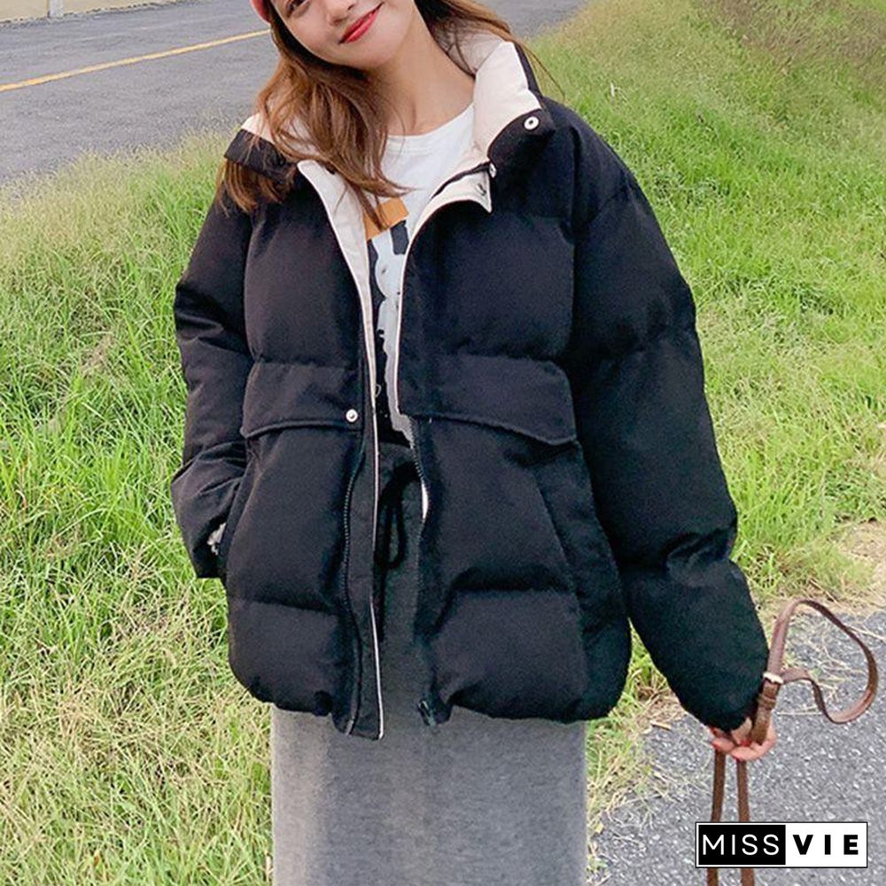 Oversized Quilted Winter Puffer Thick Warm Padded Puff Parka Jacket