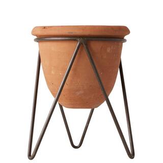 Storied Home 9.5 in. L x 8.75 in. W x 7.75 in. H Terracotta Outdoor Clay Decorative Pots 1-Pack DA8083