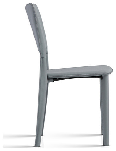 Metro Top Grain Leather Side Chair   Contemporary   Dining Chairs   by Maria Yee Inc  Houzz