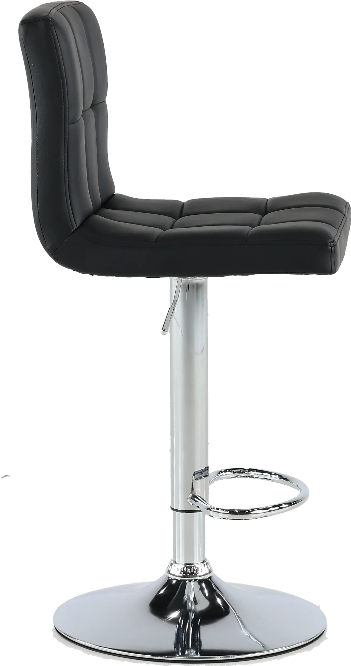 Dagmar Black Adjustable Height Swivel Bar Stool