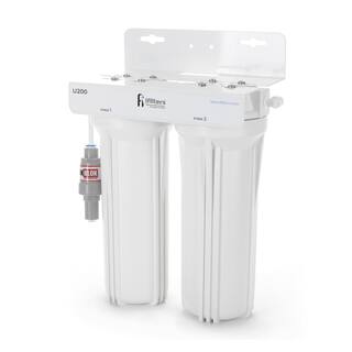 Premium Drinking Water Filtration System 2 Stage with Designer Faucet and Protection Valve U200