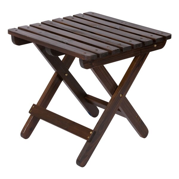 Sherwood Assembled Outdoor Wood Square Collapsible Folding Table