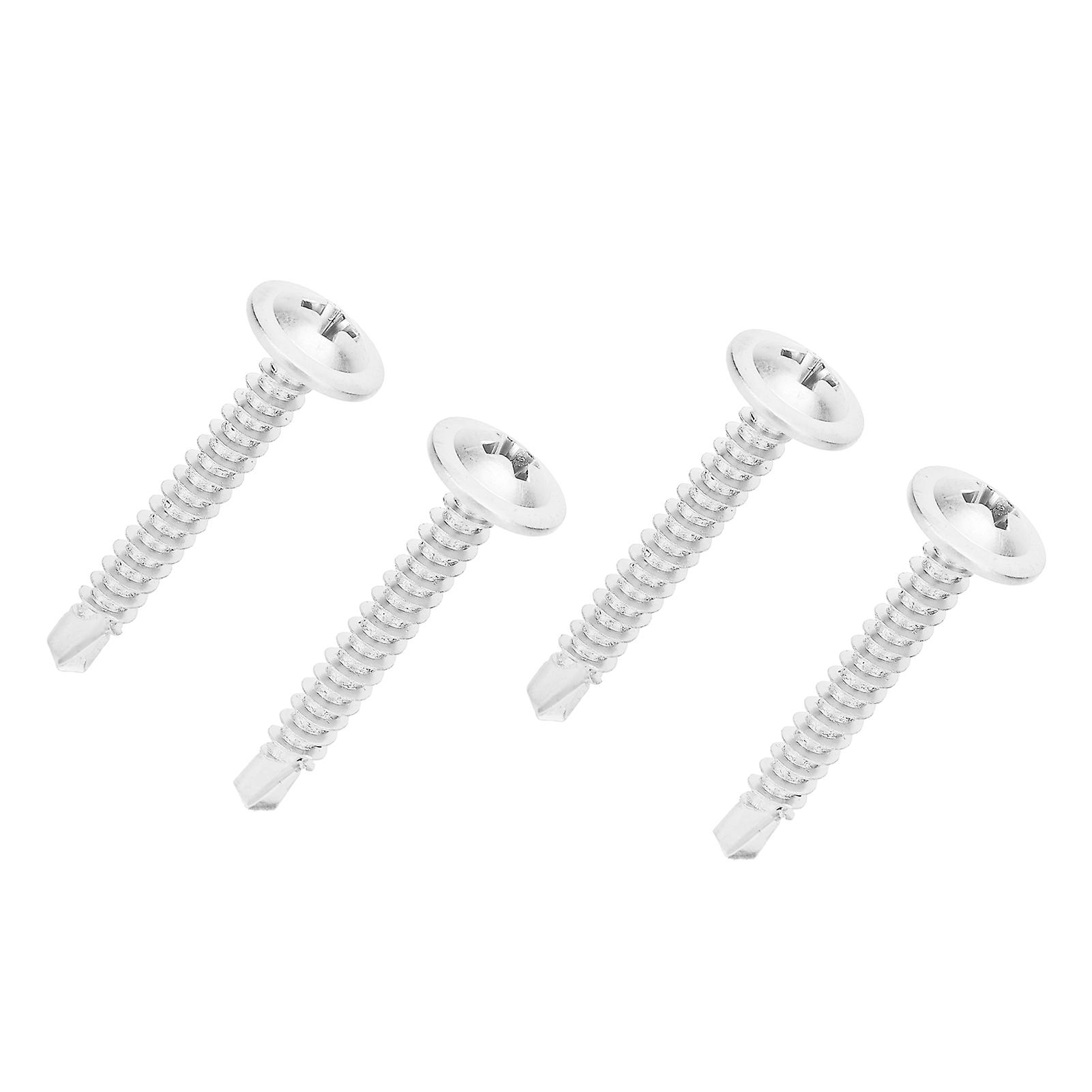 500 Pack M4.2 Self Tapping Screw Stainless Steel Round Head Screws Standard Thread Screws Assortment Kit