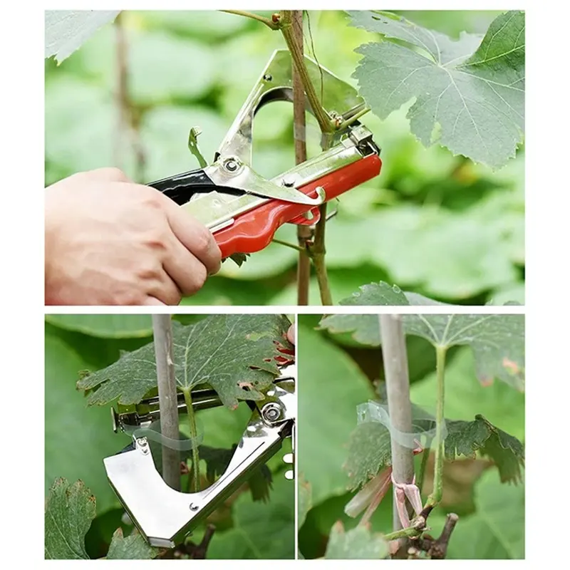 Garden Plant Tying Machine Branch Binding Twist Tapener Tape Tool for Plant Vine Grapes Raspberries Tomatoes and Vegetables