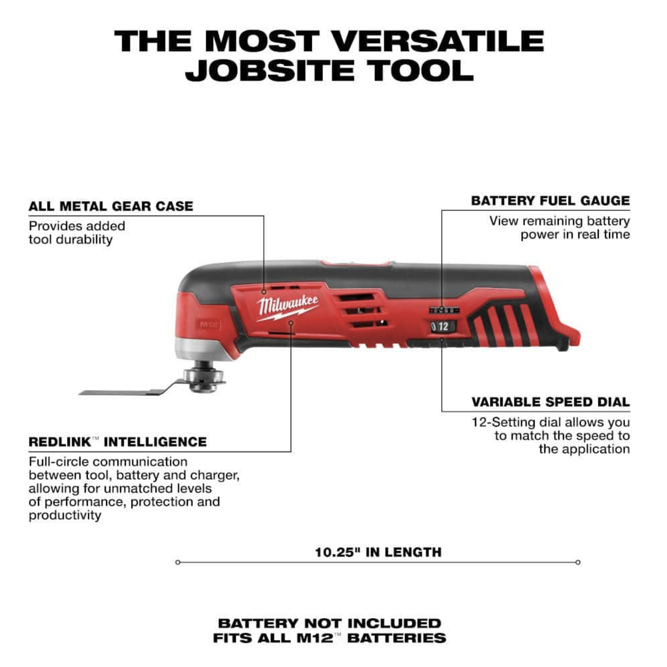 Milwaukee M12 12V Lithium-Ion Cordless Oscillating Multi-Tool (Tool-Only)