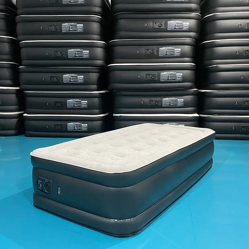 Factory customized small medium and large size inflatable mattress with built in electric pump for inflatable mattresses