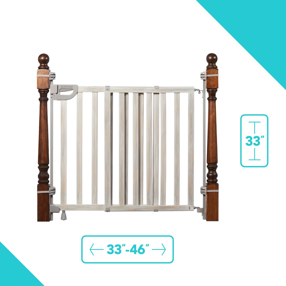 Summer Wood Banister and Stair Dog Gate