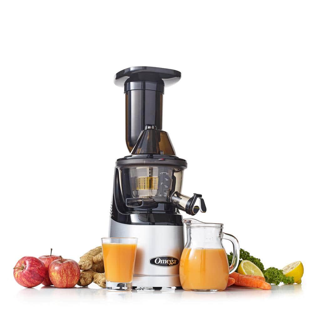 Omega Mega Mouth Silver Compact Masticating Vertical Juicer