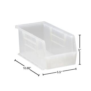 QUANTUM STORAGE SYSTEMS Ultra Series Stack and Hang 3.6 Gal. Storage Bin in Clear (12-Pack) QUS230CL