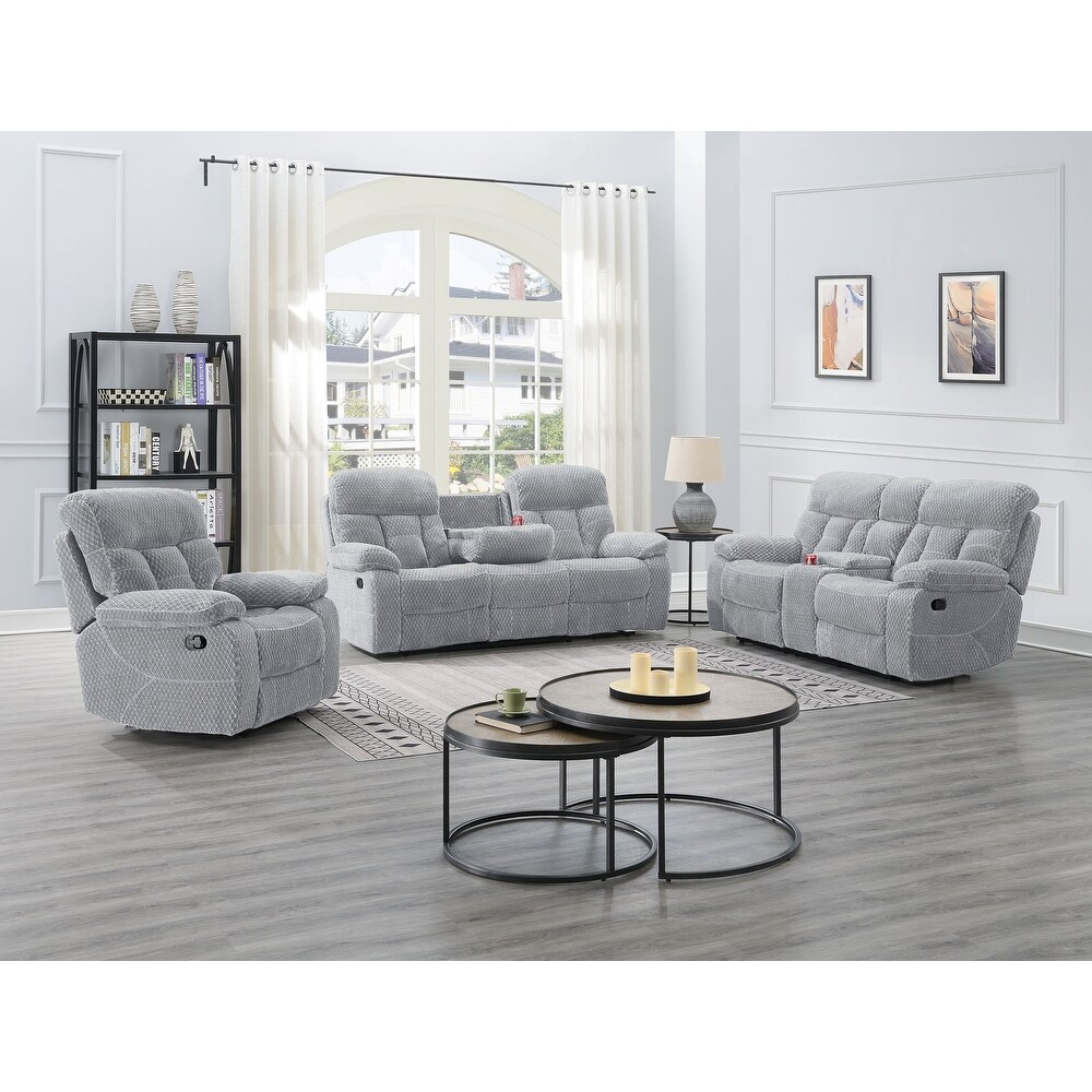 New Classic Furniture Kosmas Stone Manual Reclining Sofa