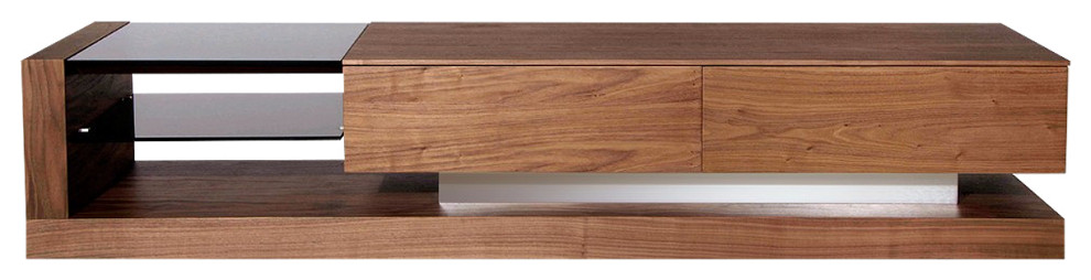 Sushi TV Stand  Modern Walnut Entertainment Center  Mid Century Media Storage   Transitional   Entertainment Centers And Tv Stands   by mod space furniture  Houzz