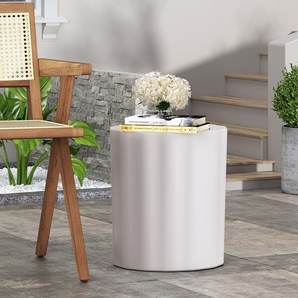 Cambio Outdoor Lightweight Concrete Side Table by Christopher Knight Home