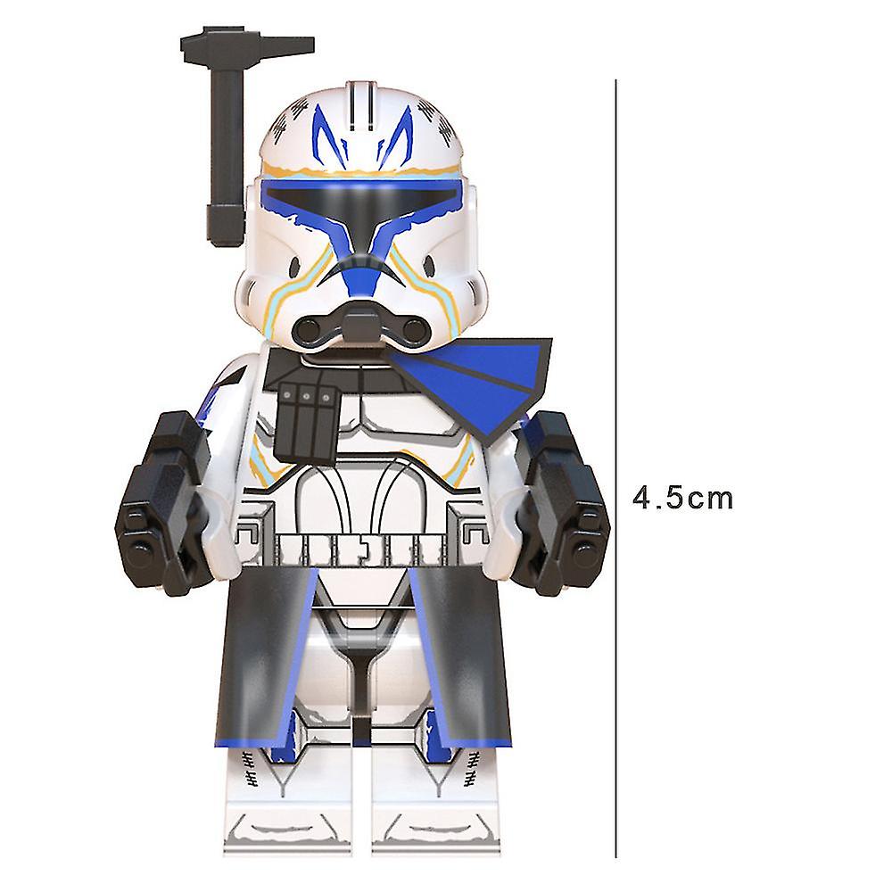 8pcs Star Wars Rex Jesse Clone Force 99 Wrecker Hunter Minifigure Assembled Mini Building Block Action Figures Toy Kids Gift