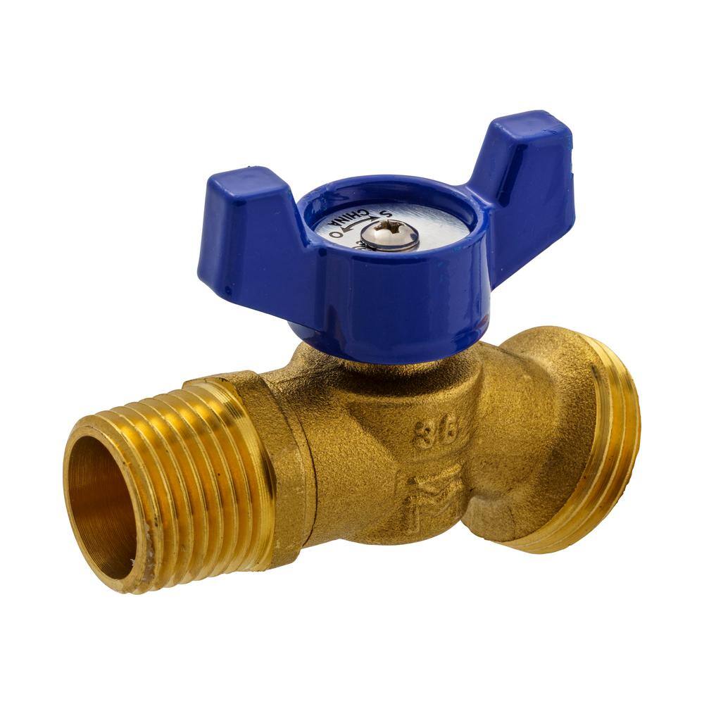 Everbilt 12 in. Brass MIP Hose Bibb Valve 102-353EB