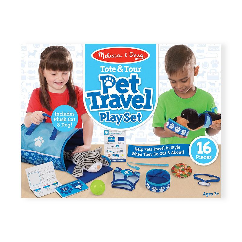 Melissa and Doug Tote and Tour Pet Travel Play Set