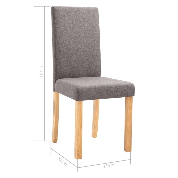 Dining Chairs 6 pcs Taupe Fabric