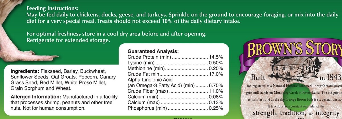 Brown's Encore Multigrain Flaxseed Poultry Treat