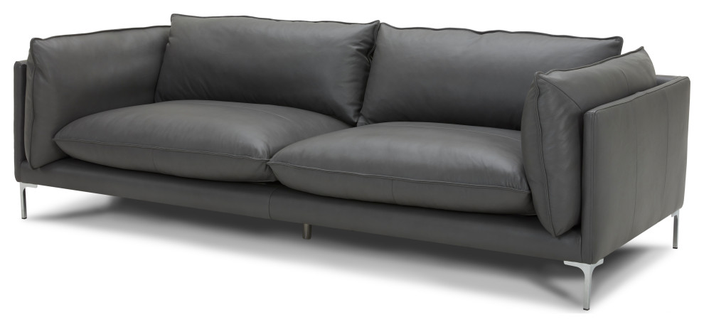 Divani Casa Harvest Modern Full Leather Sofa   Midcentury   Sofas   by Vig Furniture Inc.  Houzz