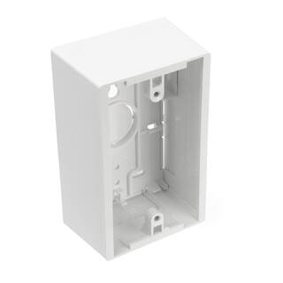 Leviton 1-Gang 1.89 in. Box Depth Surface Mount Back Box White 42777-1WA