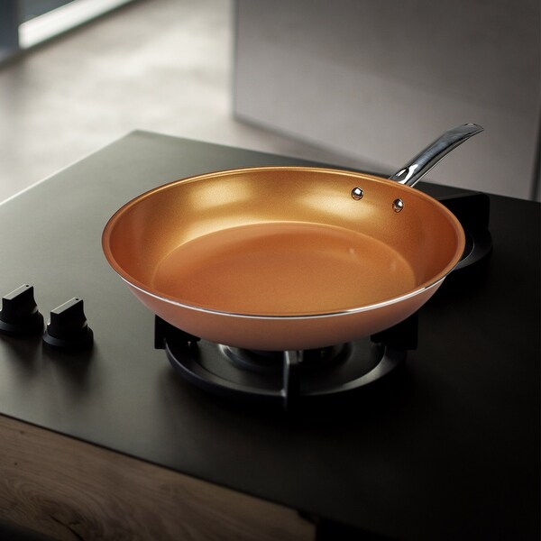 11 Inch Nonstick Induction Copper Frying Pan