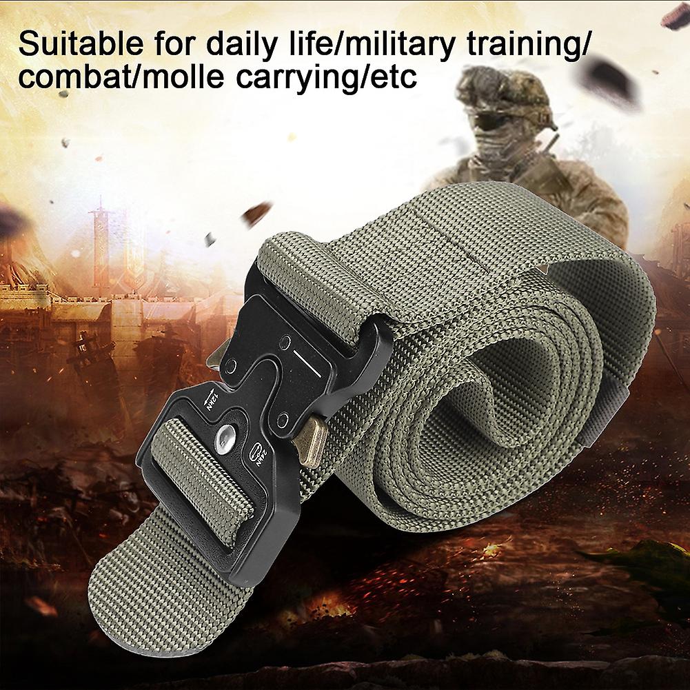 Multi Functional Nylon Tactic Waist Belt For Outdoor Military Army Training Combat(army Green)