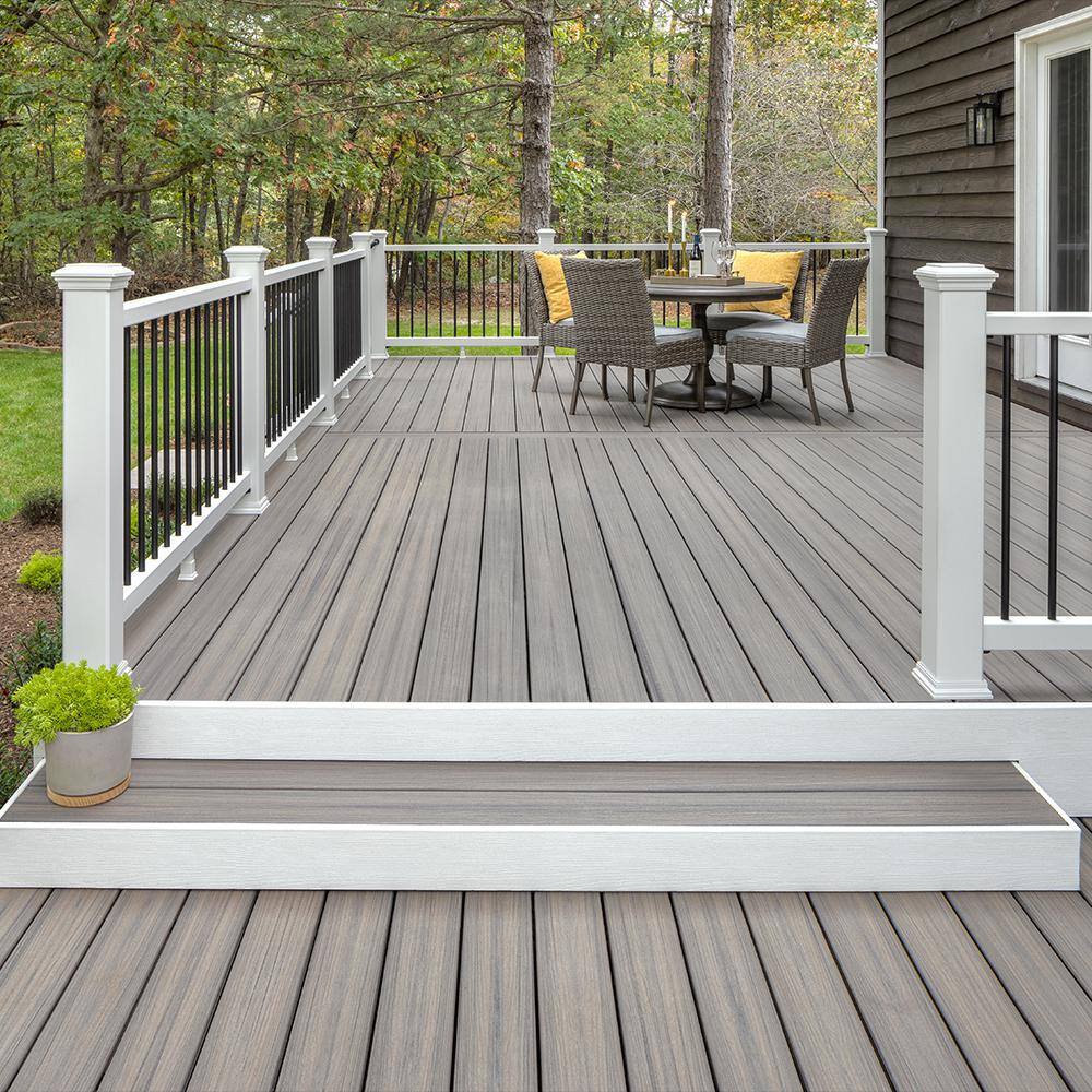 Trex Enhance Naturals 1 in. x 6 in x 16 ft. Rocky Harbor Grooved Edge Grey Composite Deck Board RH010616E2G01