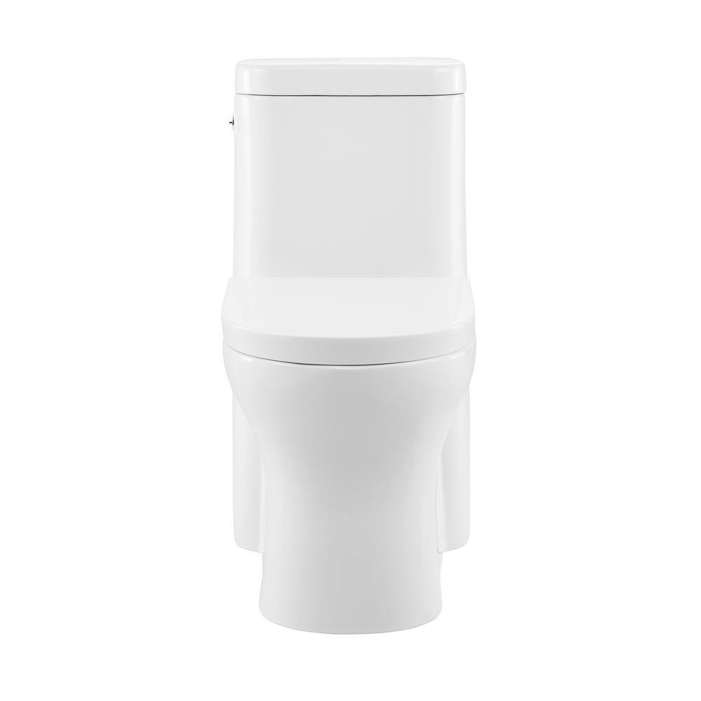 Swiss Madison Monaco 1-Piece 1.11.6 GPF Dual Touchless Flush Elongated Toilet in White Seat Included SM-1T263