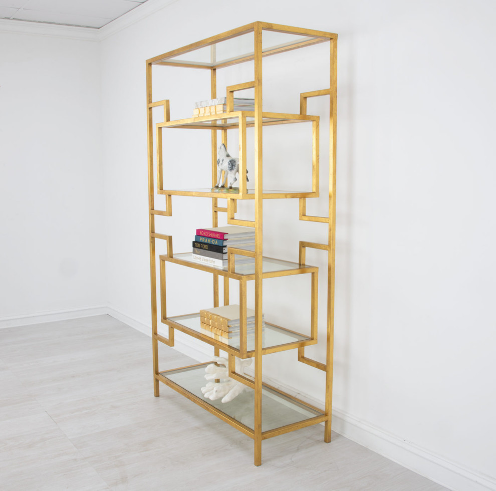 Wagner Large Gold Shelf   Contemporary   Bookcases   by Virgil Stanis Design  Houzz