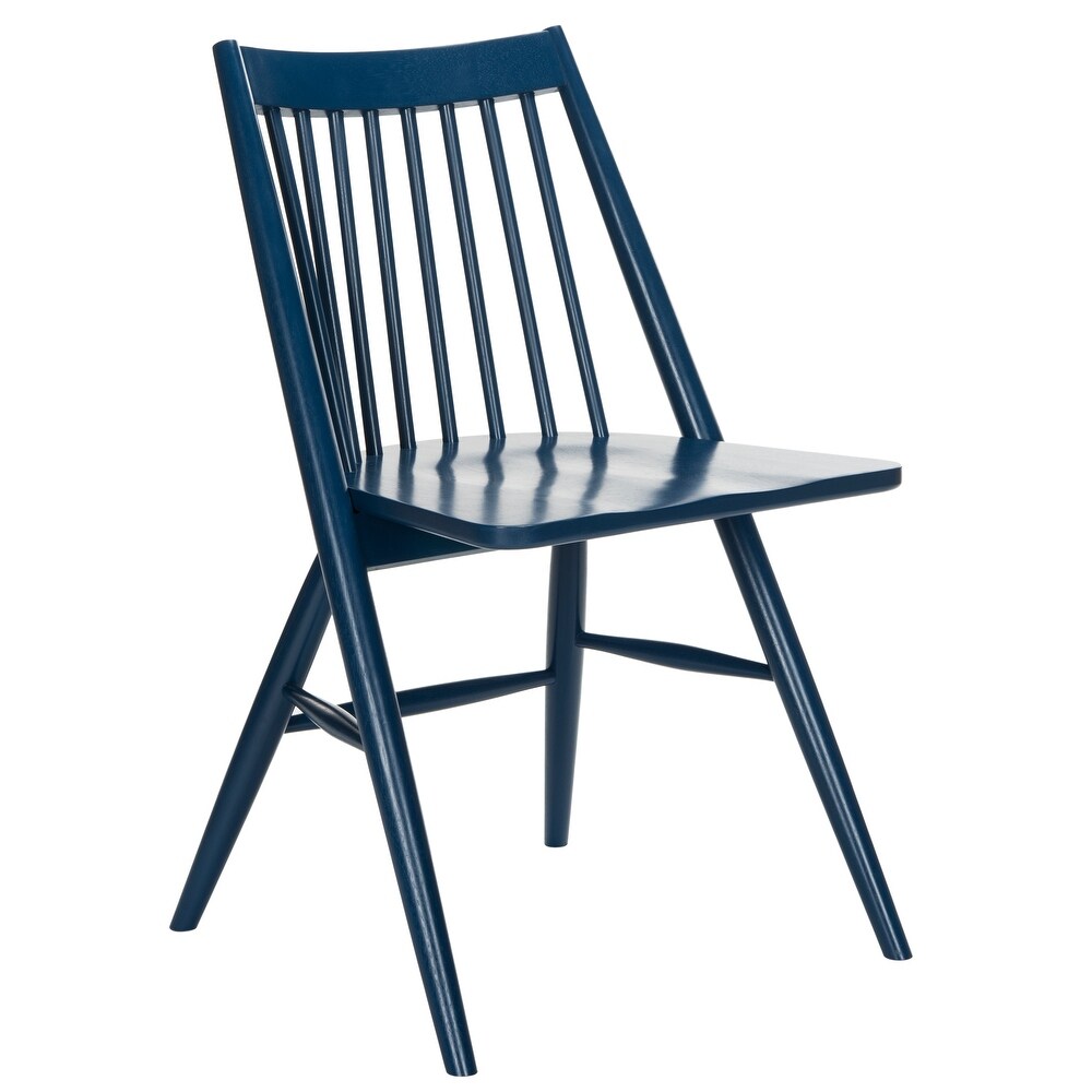 SAFAVIEH Dining 19 inch Wren Navy Spindle Dining Chair (Set of 2)