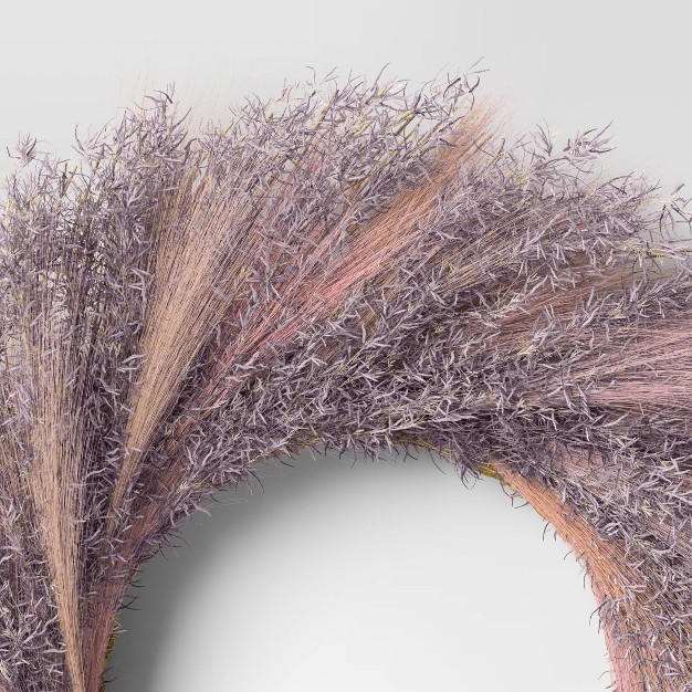 Spring Grass Preserved Wreath Lavender