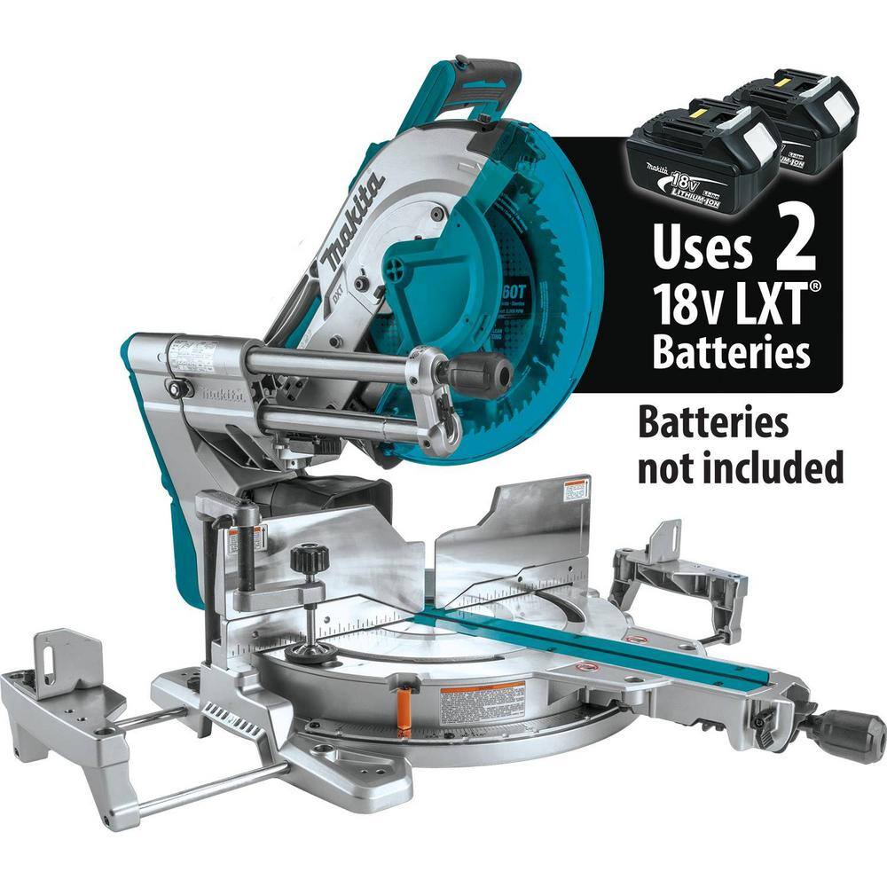 Makita 18V X2 LXT Lithium-Ion (36V) 12 in. Brushless Cordless Dual-Bevel Sliding Compound Miter Saw Laser (Tool-Only) XSL07Z