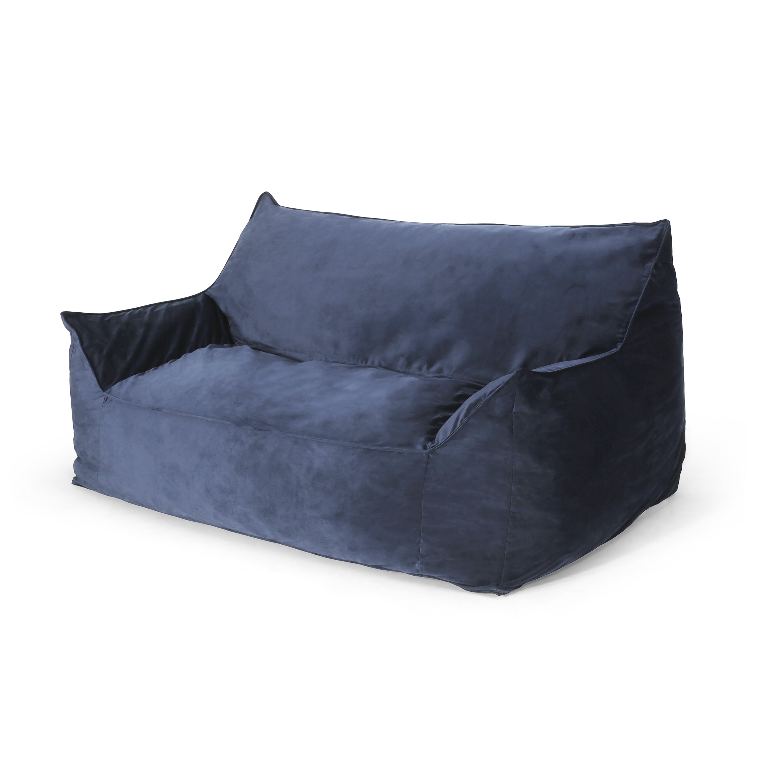 Calef Modern Velveteen 2 Seater Oversized Bean Bag Chair with Armrests