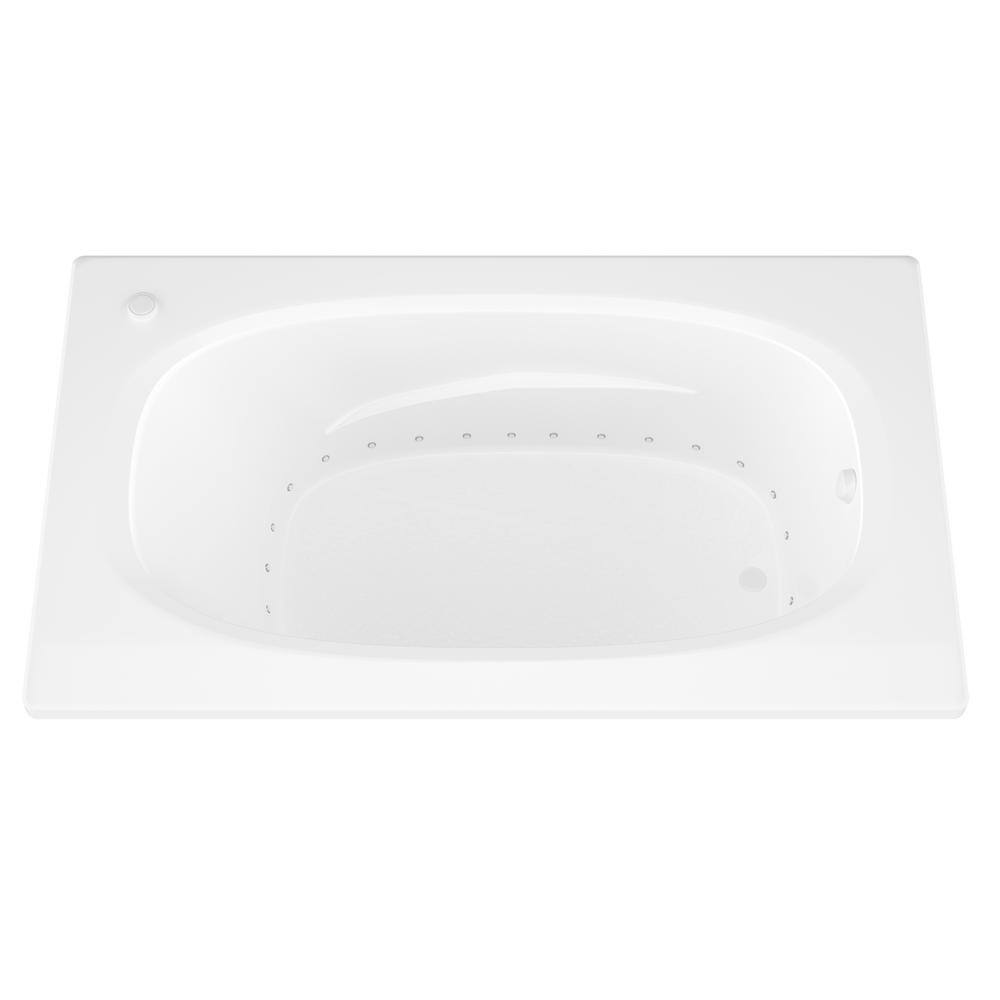 Universal Tubs Tiger's Eye 6 ft. Rectangular Drop-in Air Bath Tub in White HD4272PAL