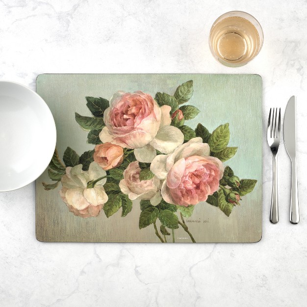 Pimpernel Antique Roses Collection Placemats Set Of 4 15 7 X 11 7 Inch