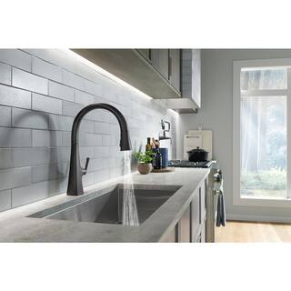 KOHLER Graze Single-Handle Pull-Down Sprayer Kitchen Faucet with 3-Function Sprayhead in Matte Black K-22062-BL