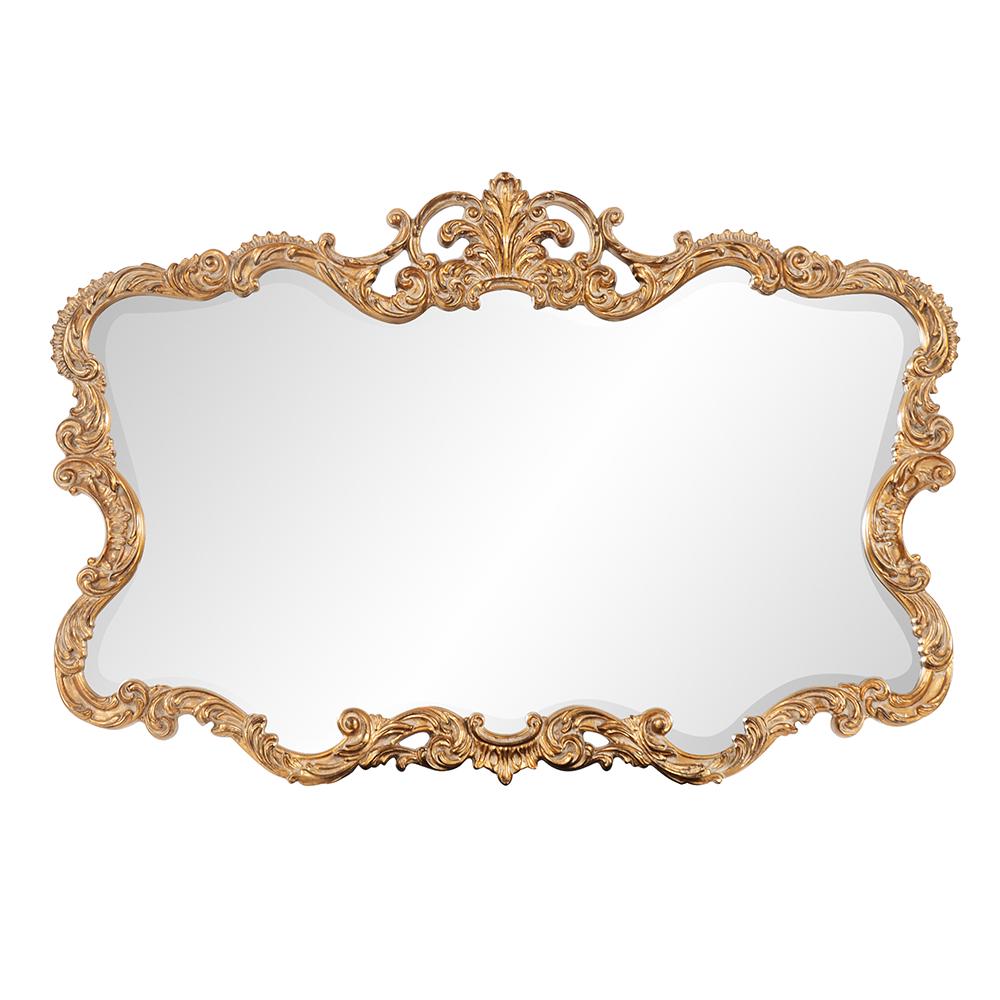 Tyler Dillon 27 x38 Rectangular Polyurethane Ornate Mirror， Gold Leaf