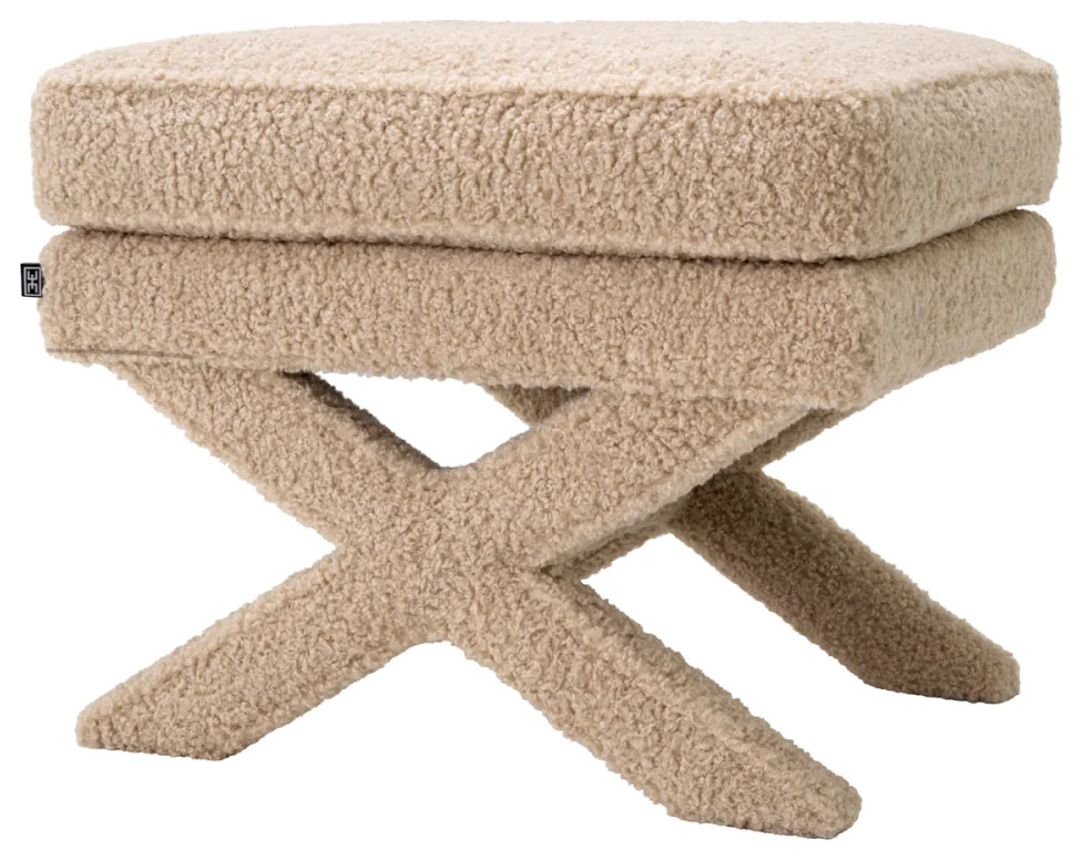 Cross legged Modern Stool  Eichholtz Cordoba   Transitional   Footstools And Ottomans   by Oroa   Distinctive Furniture  Houzz