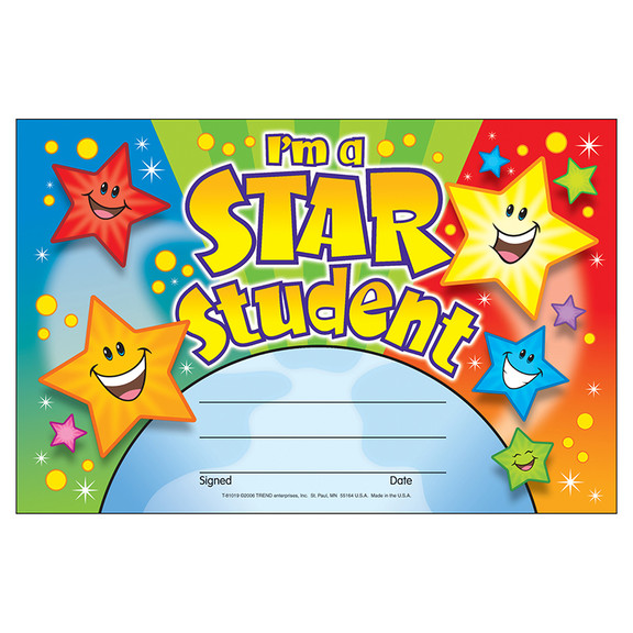 Trend Enterprises T 81019 Awards Im A Star Student