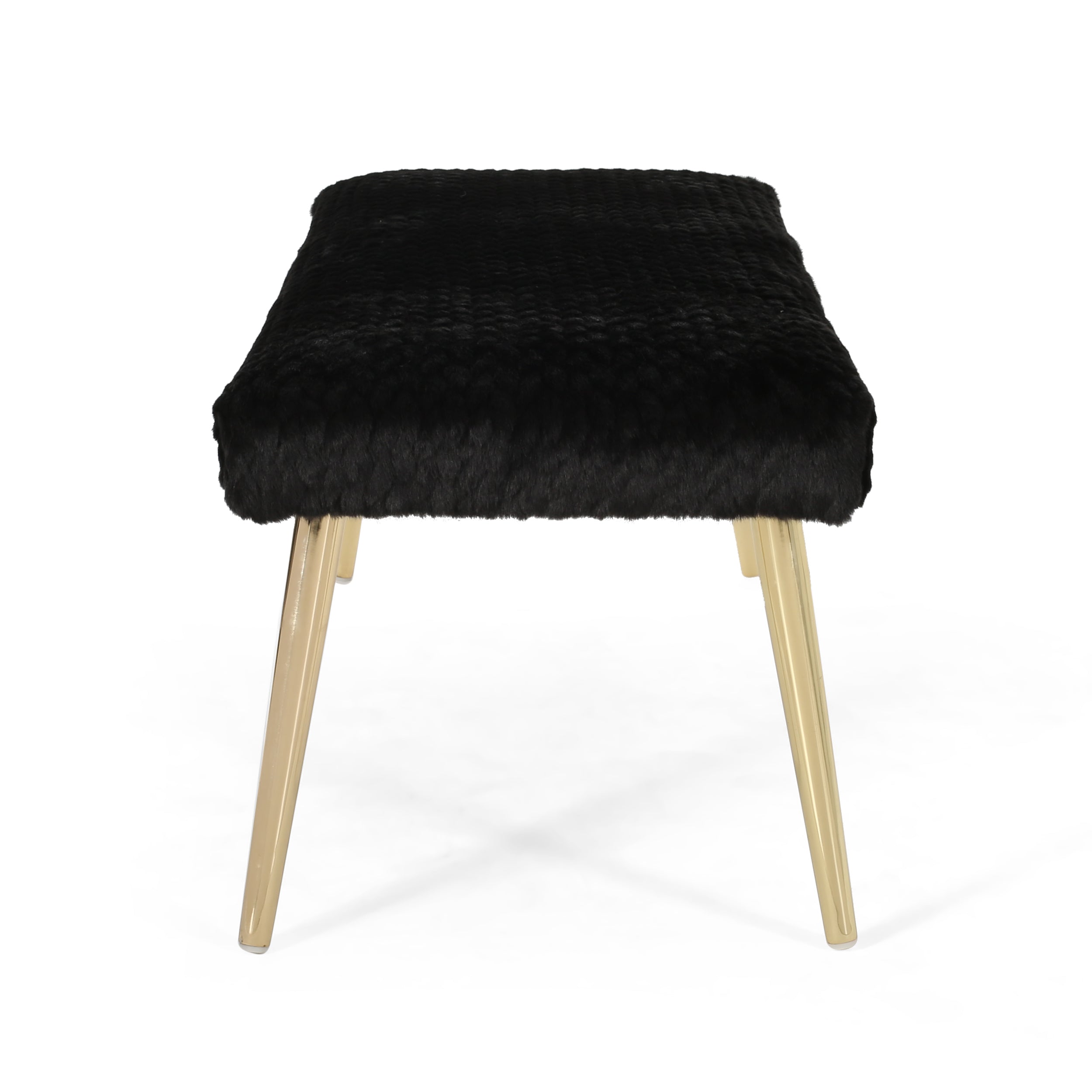 Indira Patterned Faux Fur Bench