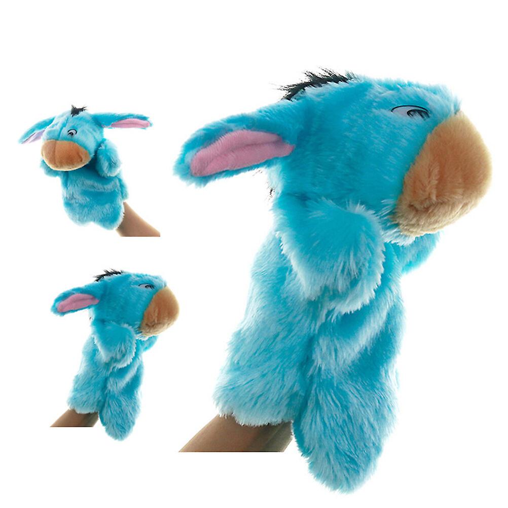 1pc Plush Hand Puppet Toy Cartoon Donkey Plush Finger Doll Toy For Kids Children (random Color)