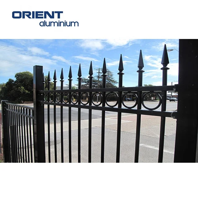 China factory direct supply high quality 3D fence garden black powder coated Australia type aluminum vertical blade fencing