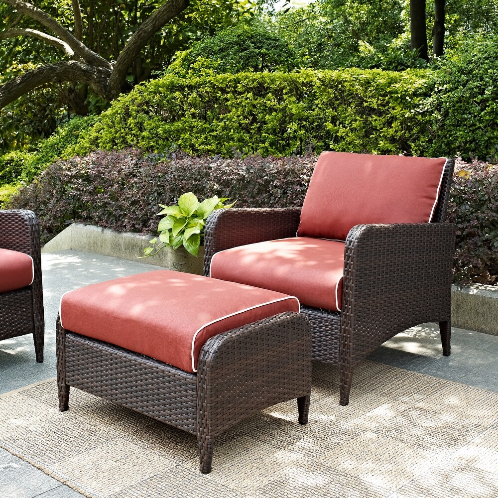 Kiawah 2Pc Outdoor Wicker Chair Set   55\