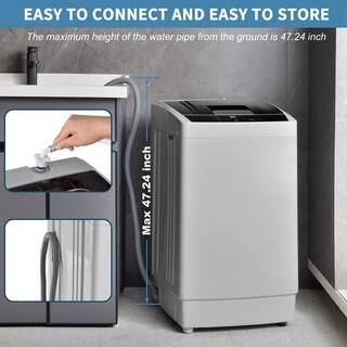 Dalxo 1.24 cu. ft. Top Load Washer in White with smart technology HDWASHER02